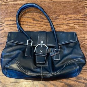 Black Leather Coach Bag